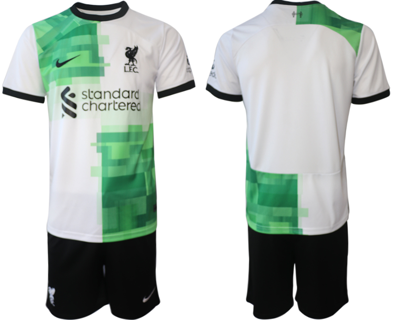 Men 2023-2024 Club Liverpool away blank white Soccer Jersey->manchester city jersey->Soccer Club Jersey